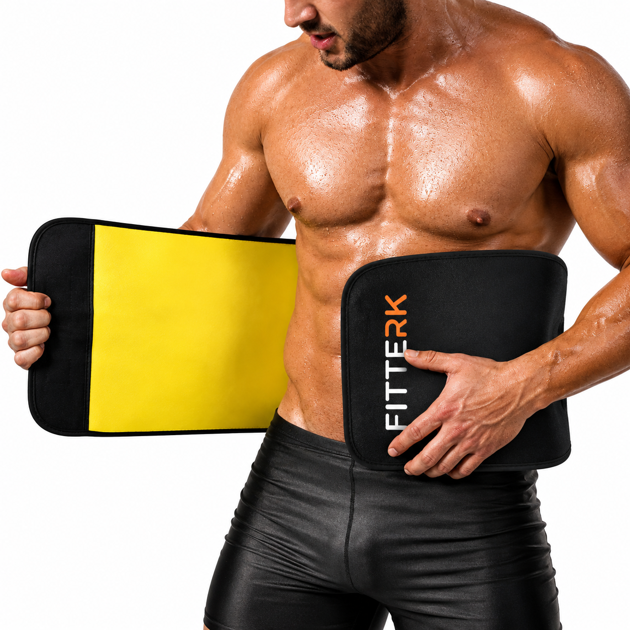Sweat Belt, Abdominal Belt for Men and Women – Adjustable Waist Support & Workout Belt