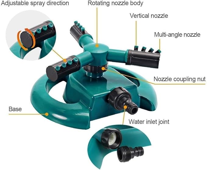 Garden Sprinkler 360 ° Rotating Water