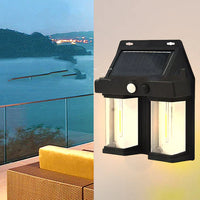 DUAL OUTDOOR SOLAR LIGHT WALL BULB