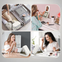 Small Travel LED Makeup Mirror Case with